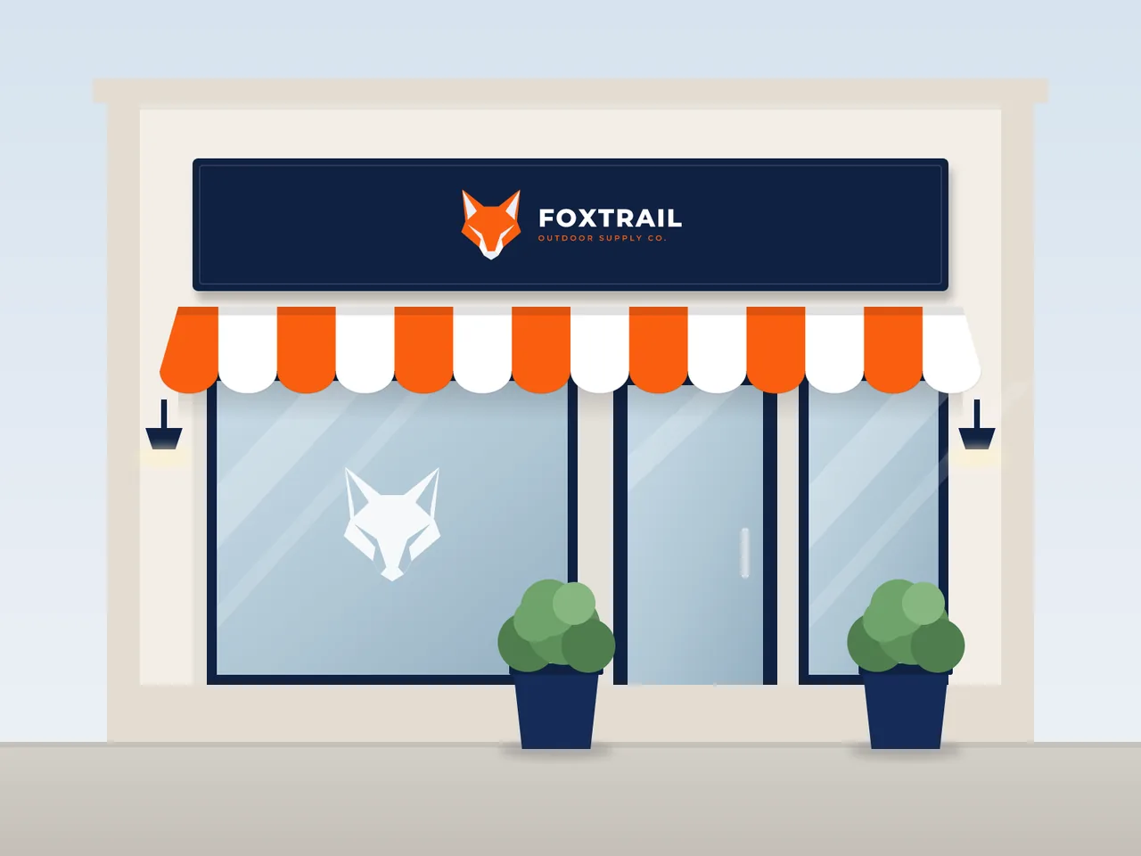 Signs and storefronts: a real example from a Graphivo brand kit